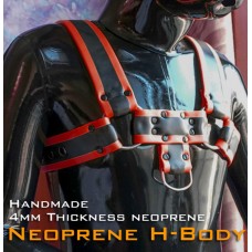 (RD1102)Luxury Customize Handmade 4mm Thickness Neoprene H Body Harness Red Bondage Fetish Wear (RD1102)Luxury Customize Handmade 4mm Thickness Neoprene H Body Harness Red Bondage Fetish Wear